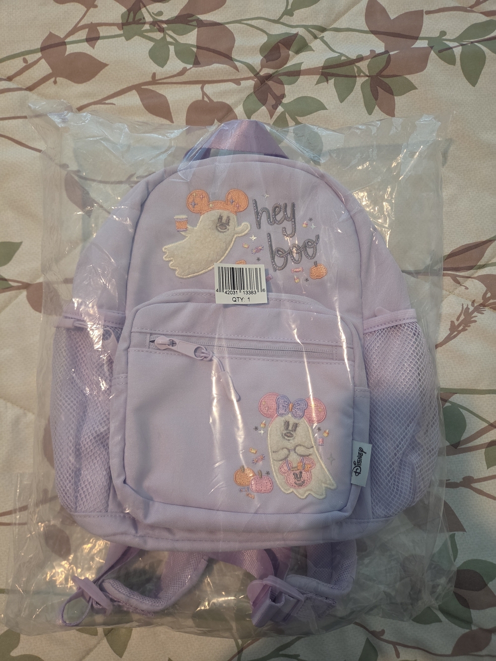 Disney Lavender Ghost 'Hey Boo' Backpack